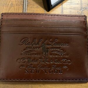 Ralph Lauren Brown Leather Card Holder